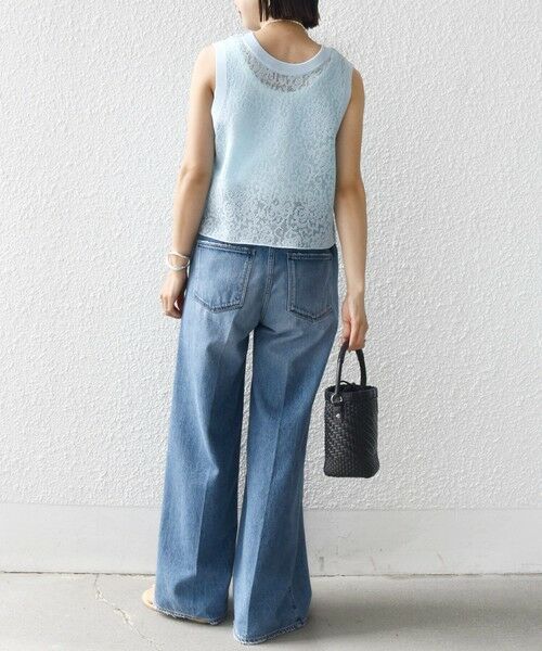 SHIPS / シップス カットソー（半袖以外） | 《予約》〈手洗い可能〉レース ジャカード 2WAY ノースリーブ カットソー | 詳細25