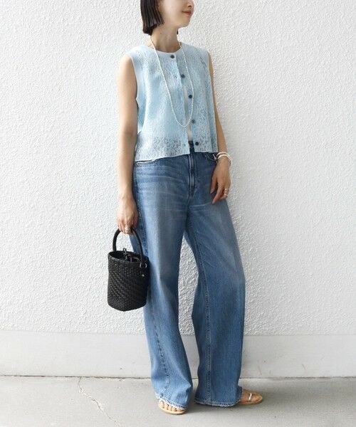 SHIPS / シップス カットソー（半袖以外） | 《予約》〈手洗い可能〉レース ジャカード 2WAY ノースリーブ カットソー | 詳細26