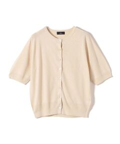 SHIPS / シップス カーディガン・ボレロ | SHIPS Primary Navy Label:〈手洗い可能〉シルク リネン 半袖 カーディガン