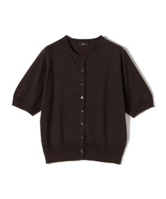 SHIPS / シップス カーディガン・ボレロ | SHIPS Primary Navy Label:〈手洗い可能〉シルク リネン 半袖 カーディガン