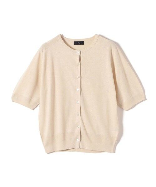 SHIPS / シップス カーディガン・ボレロ | SHIPS Primary Navy Label:〈手洗い可能〉シルク リネン 半袖 カーディガン（ナチュラル）