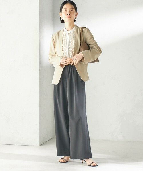 SHIPS / シップス ノーカラージャケット | 〈洗濯機可能/接触冷感/吸水速乾〉FUNCTION カラーレス ジャケット(セットアップ対応可) | 詳細1