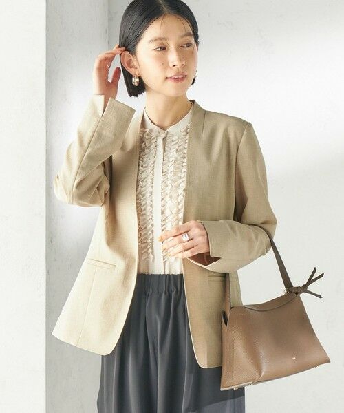 SHIPS / シップス ノーカラージャケット | 〈洗濯機可能/接触冷感/吸水速乾〉FUNCTION カラーレス ジャケット(セットアップ対応可) | 詳細5