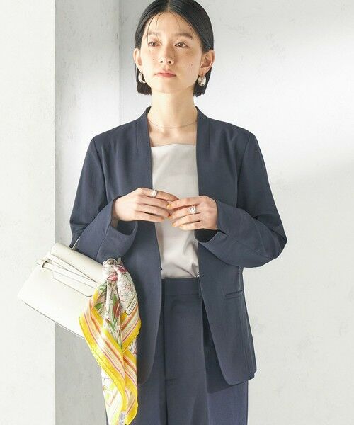 SHIPS / シップス ノーカラージャケット | 〈洗濯機可能/接触冷感/吸水速乾〉FUNCTION カラーレス ジャケット(セットアップ対応可) | 詳細29