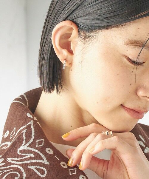 SHIPS / シップス ピアス・イヤリング | ニュアンス ステンレス フープ ピアス | 詳細3