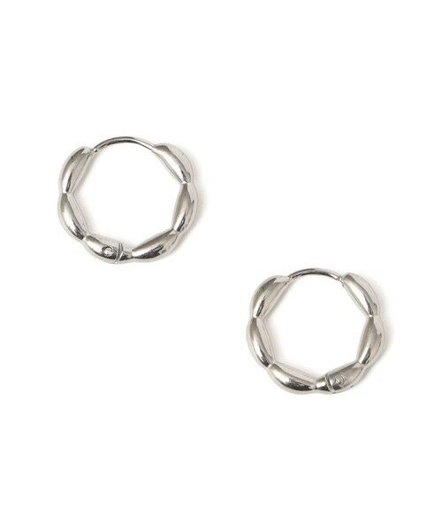 SHIPS / シップス ピアス・イヤリング | ニュアンス ステンレス フープ ピアス（シルバー）