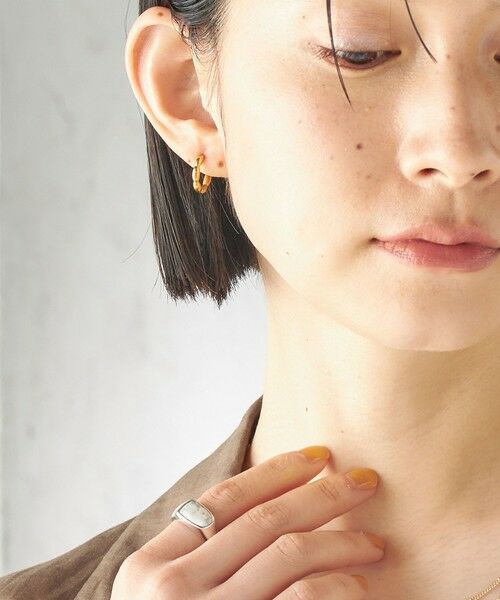 SHIPS / シップス ピアス・イヤリング | ニュアンス ステンレス フープ ピアス | 詳細5
