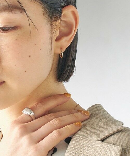 SHIPS / シップス ピアス・イヤリング | ステンレス ジルコニア ミニ フープ ピアス | 詳細5