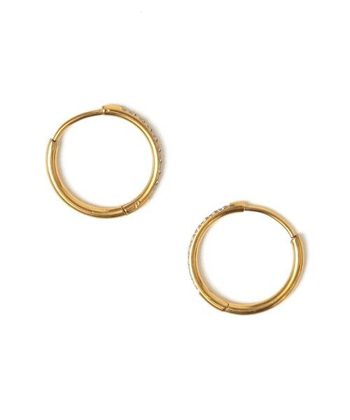 SHIPS / シップス ピアス・イヤリング | ステンレス ジルコニア ミニ フープ ピアス（ゴールド）