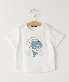 SHIPS KIDS:80〜90cm / イルカ モチーフ ベビー Tシャツ