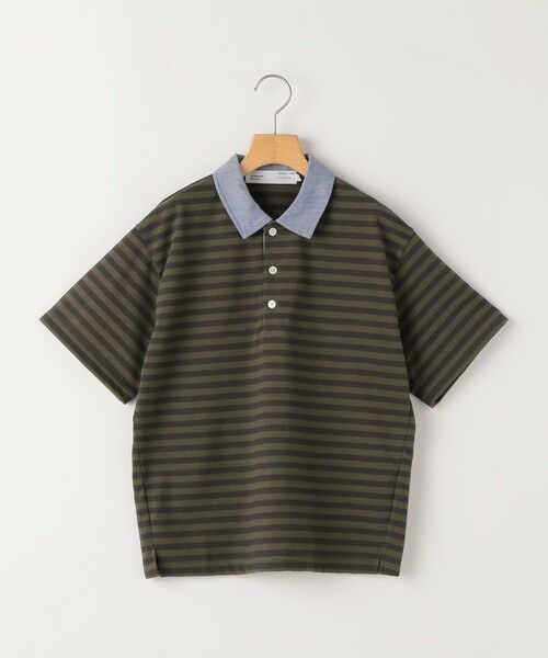 SHIPS / シップス ポロシャツ | THYARD:140〜160cm / ボーダー ポロシャツ（ブラウン）