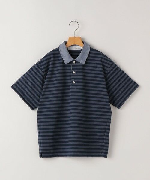 SHIPS / シップス ポロシャツ | THYARD:140〜160cm / ボーダー ポロシャツ（ネイビー）