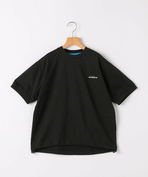 SHIPS / シップス Tシャツ | ARCH&LINE:135〜145cm / 〈UVカット〉ラッシュガード 半袖 Tシャツ（ブラック）