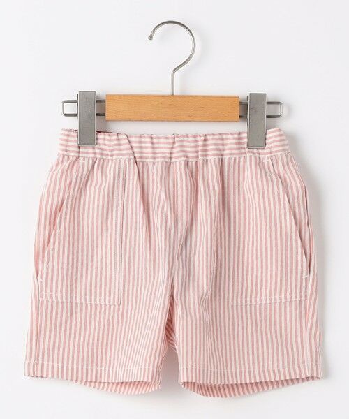 SHIPS / シップス ショート・ハーフ・半端丈パンツ | SHIPS KIDS:80〜90cm / ベビー ストライプ ショートパンツ（レッド系）