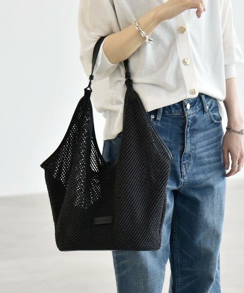 SHIPS / シップス トートバッグ | 《予約》quaranciel: ワンハンドル パイピング メッシュ トートバッグ | 詳細3