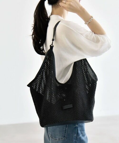 SHIPS / シップス トートバッグ | 《予約》quaranciel: ワンハンドル パイピング メッシュ トートバッグ | 詳細4