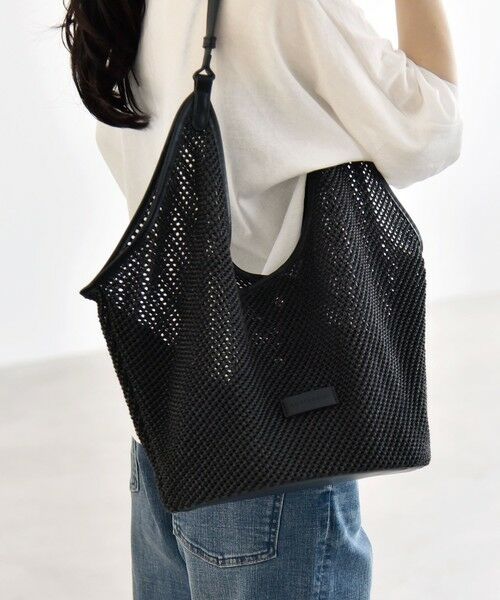 SHIPS / シップス トートバッグ | 《予約》quaranciel: ワンハンドル パイピング メッシュ トートバッグ | 詳細5