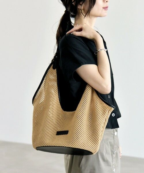 SHIPS / シップス トートバッグ | 《予約》quaranciel: ワンハンドル パイピング メッシュ トートバッグ | 詳細10