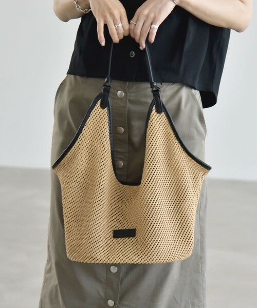 SHIPS / シップス トートバッグ | 《予約》quaranciel: ワンハンドル パイピング メッシュ トートバッグ | 詳細9