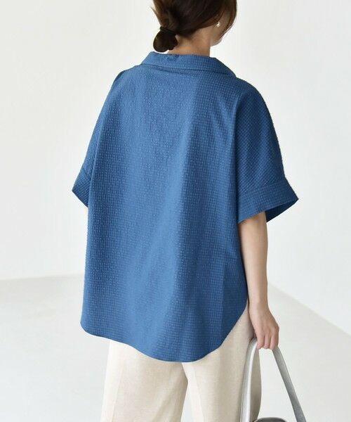 SHIPS / シップス シャツ・ブラウス | 《予約》quaranciel:〈手洗い可能〉サッカー ドロストカラー スキッパー シャツ ブラウス | 詳細30