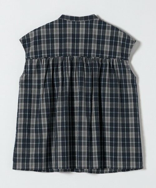 SHIPS / シップス シャツ・ブラウス | 《予約》quaranciel:〈手洗い可能〉チェック ギャザー バンドカラー フレンチ シャツ | 詳細25