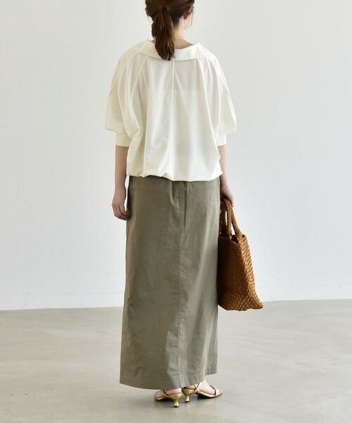 SHIPS / シップス カットソー | 《予約》quaranciel:〈接触冷感/洗濯機可能〉シルク ミックス ポンチ ドロスト ポロ プルオーバー | 詳細2