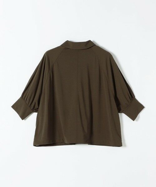 SHIPS / シップス カットソー | 《予約》quaranciel:〈接触冷感/洗濯機可能〉シルク ミックス ポンチ ドロスト ポロ プルオーバー | 詳細28