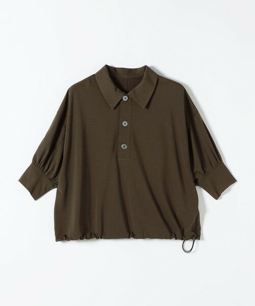 SHIPS / シップス カットソー | 《予約》quaranciel:〈接触冷感/洗濯機可能〉シルク ミックス ポンチ ドロスト ポロ プルオーバー | 詳細29