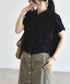 SHIPS / シップス カットソー | 《予約》quaranciel:〈接触冷感/洗濯機可能〉天竺 フレンチスリーブ シャツ カットソー