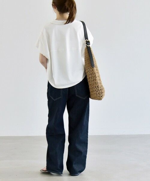 SHIPS / シップス カットソー | 《予約》quaranciel:〈接触冷感/洗濯機可能〉天竺 フレンチスリーブ シャツ カットソー | 詳細2