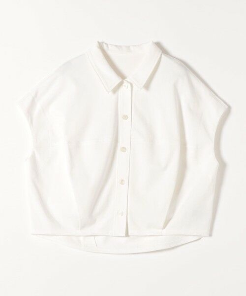 SHIPS / シップス カットソー | 《予約》quaranciel:〈接触冷感/洗濯機可能〉天竺 フレンチスリーブ シャツ カットソー | 詳細7