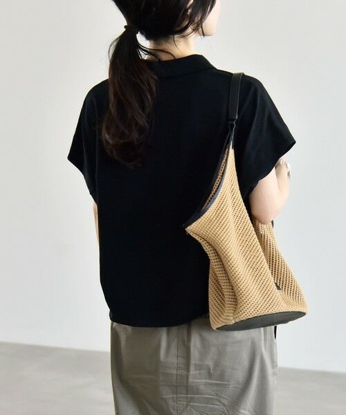 SHIPS / シップス カットソー | 《予約》quaranciel:〈接触冷感/洗濯機可能〉天竺 フレンチスリーブ シャツ カットソー | 詳細14
