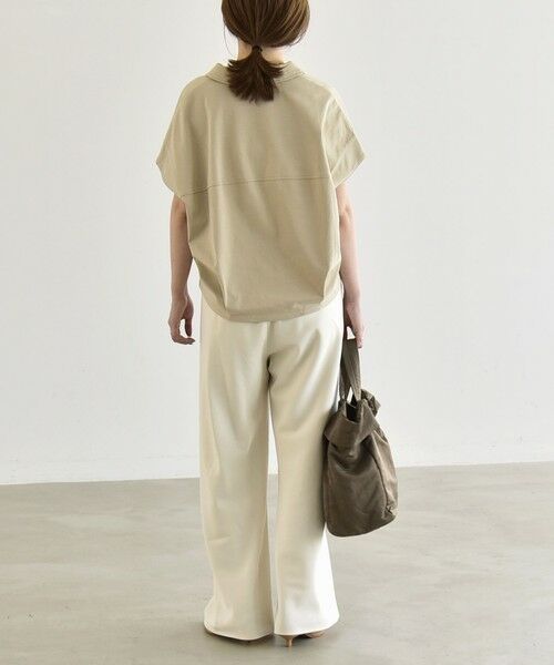 SHIPS / シップス カットソー | 《予約》quaranciel:〈接触冷感/洗濯機可能〉天竺 フレンチスリーブ シャツ カットソー | 詳細18