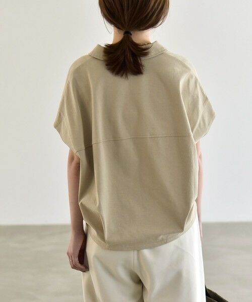 SHIPS / シップス カットソー | 《予約》quaranciel:〈接触冷感/洗濯機可能〉天竺 フレンチスリーブ シャツ カットソー | 詳細22