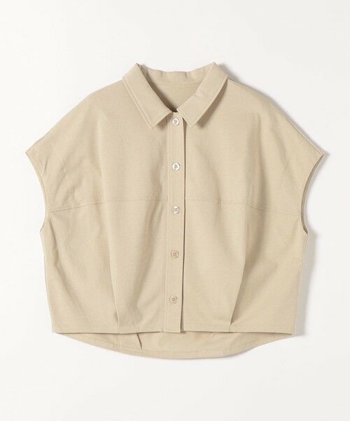 SHIPS / シップス カットソー | 《予約》quaranciel:〈接触冷感/洗濯機可能〉天竺 フレンチスリーブ シャツ カットソー | 詳細23