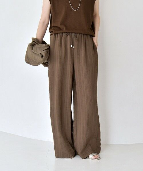 SHIPS / シップス その他パンツ | 《予約》quaranciel:〈手洗い可能〉ストライプ ドロスト イージー ワイド パンツ | 詳細13
