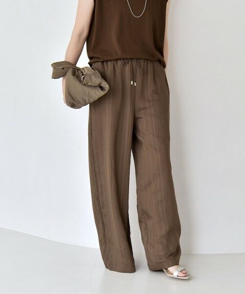 SHIPS / シップス その他パンツ | 《予約》quaranciel:〈手洗い可能〉ストライプ ドロスト イージー ワイド パンツ | 詳細14