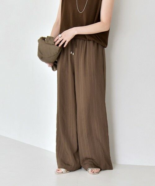 SHIPS / シップス その他パンツ | 《予約》quaranciel:〈手洗い可能〉ストライプ ドロスト イージー ワイド パンツ | 詳細20