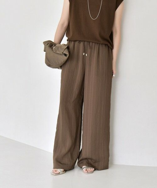 SHIPS / シップス その他パンツ | 《予約》quaranciel:〈手洗い可能〉ストライプ ドロスト イージー ワイド パンツ | 詳細21