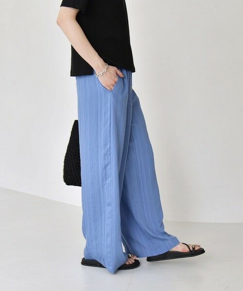 SHIPS / シップス その他パンツ | 《予約》quaranciel:〈手洗い可能〉ストライプ ドロスト イージー ワイド パンツ | 詳細30