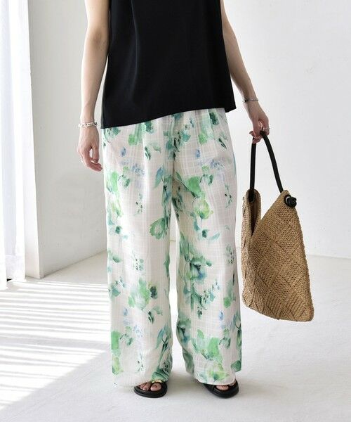 SHIPS / シップス その他パンツ | 《予約》quaranciel:〈洗濯機可能〉ボタニカル プリント イージー ワイド パンツ | 詳細25