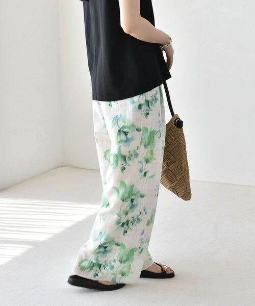 SHIPS / シップス その他パンツ | 《予約》quaranciel:〈洗濯機可能〉ボタニカル プリント イージー ワイド パンツ | 詳細27