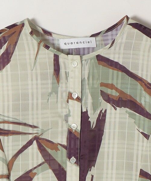 SHIPS / シップス ロング・マキシ丈ワンピース | 《予約》quaranciel:〈洗濯機可能〉ボタニカル プリント クルーネック ギャザー ワンピース | 詳細18