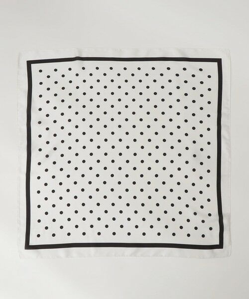 SHIPS / シップス バンダナ・スカーフ | quaranciel:〈手洗い可能〉ドット ライン スカーフ 26SS（ホワイト）