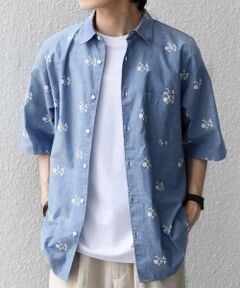 SHIPS / シップス シャツ・ブラウス | SHIPS any:〈洗濯機可能〉グリッター プリント レギュラー ハーフスリーブ シャツ◆