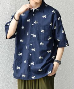 SHIPS / シップス シャツ・ブラウス | SHIPS any:〈洗濯機可能〉グリッター プリント レギュラー ハーフスリーブ シャツ◆