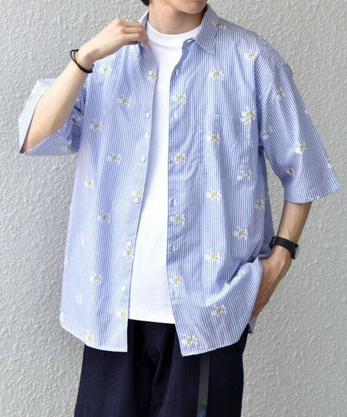 SHIPS / シップス シャツ・ブラウス | SHIPS any:〈洗濯機可能〉グリッター プリント レギュラー ハーフスリーブ シャツ◆ | 詳細4