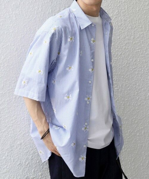 SHIPS / シップス シャツ・ブラウス | SHIPS any:〈洗濯機可能〉グリッター プリント レギュラー ハーフスリーブ シャツ◆ | 詳細5