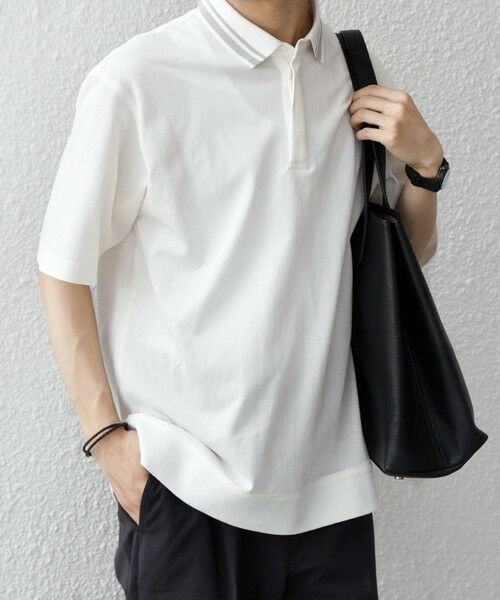 SHIPS / シップス ポロシャツ | SHIPS any:〈洗濯機可能〉エアロ スケープ メッシュ 鹿の子 リブ ポロシャツ◆ | 詳細4