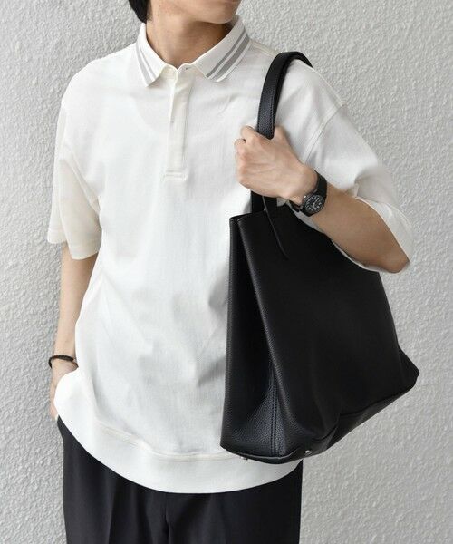 SHIPS / シップス ポロシャツ | SHIPS any:〈洗濯機可能〉エアロ スケープ メッシュ 鹿の子 リブ ポロシャツ◆（ホワイト）